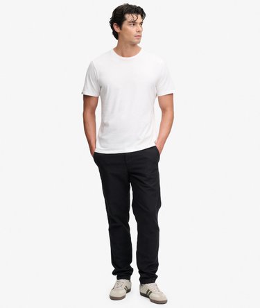 Tapered Washed Chino Trousers Image 1