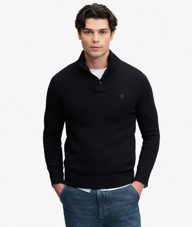 Cotton Button Henley Jumper Image 2