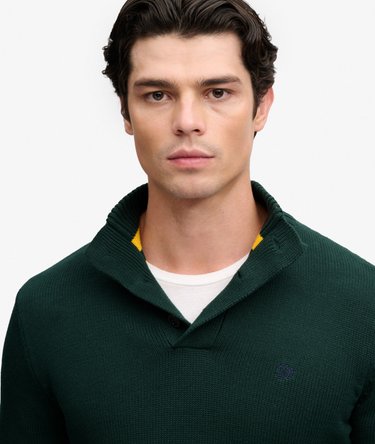 Cotton Button Henley Jumper Image 4
