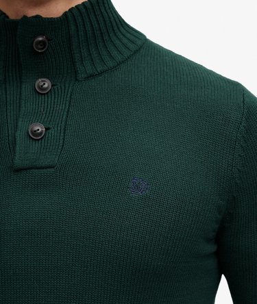 Cotton Button Henley Jumper Image 2
