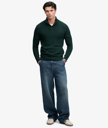 Cotton Button Henley Jumper Image 3