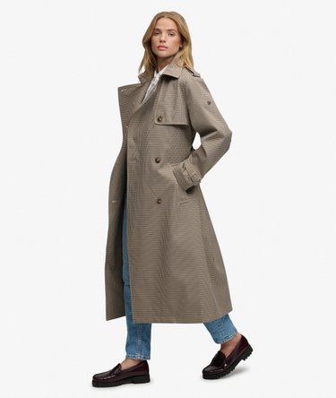 Micro Check Trenchcoat Image 4