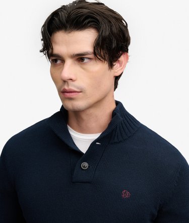 Pull Henley Boutonn&eacute; Coupe Ajust&eacute;e Image 4