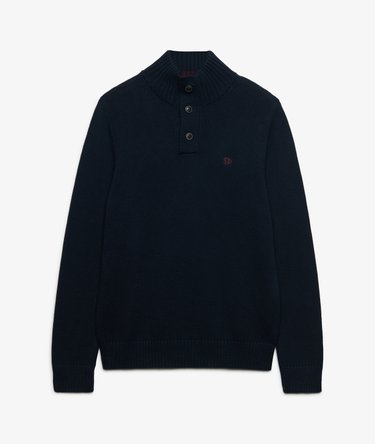 Pull Henley Boutonn&eacute; Coupe Ajust&eacute;e Image 7