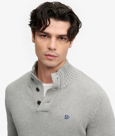 Pull Henley Boutonn&eacute; Coupe Ajust&eacute;e Image 4