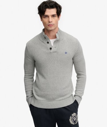 Pull Henley Boutonn&eacute; Coupe Ajust&eacute;e Image 2