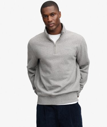 Essential Serif Logo Half Zip Sweater Relaxed Pasvorm Image 2