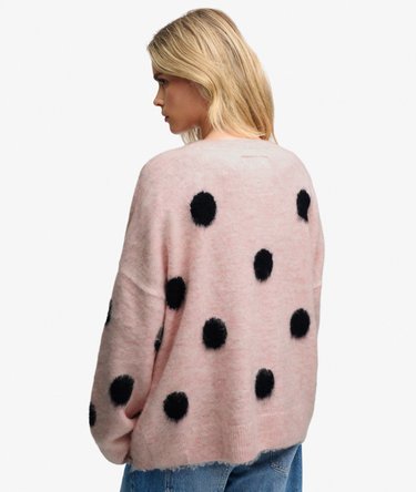 Brushed Polka Dot Jumper Image 5