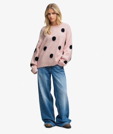 Brushed Polka Dot Jumper Image 3