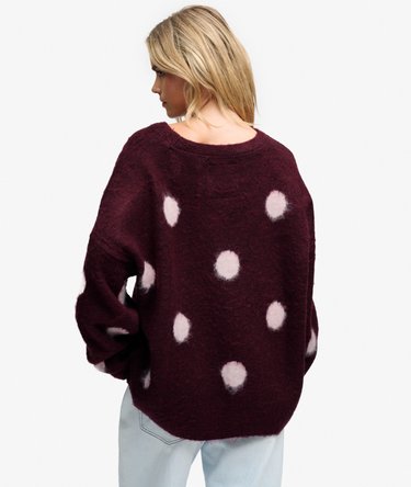 Brushed Polka Dot Jumper Image 5