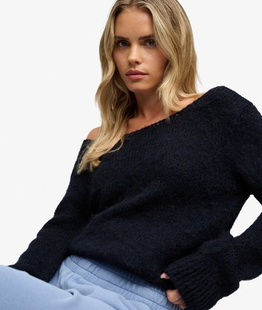 Brushed Boat Neck Jumper Image 1