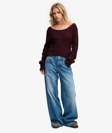 Brushed Boat Neck Jumper Image 4