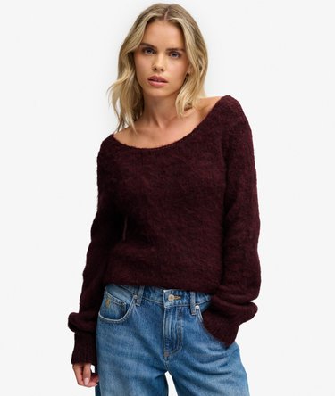Brushed Boat Neck Jumper Image 2