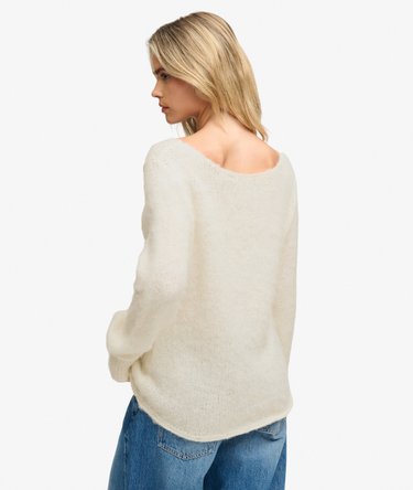 Brushed Boat Neck Jumper Image 5