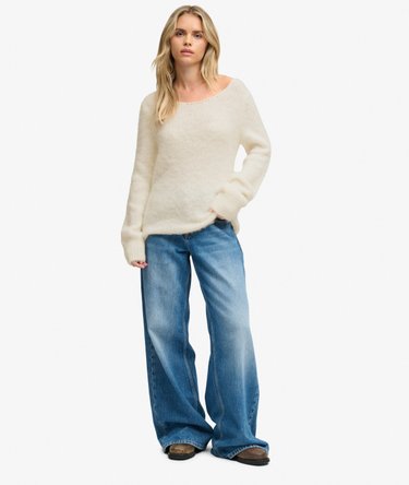 Brushed Boat Neck Jumper Image 3