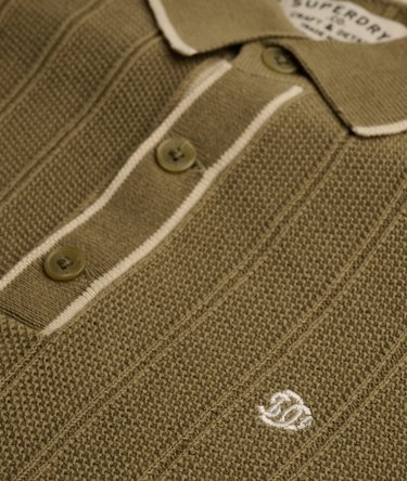 Strikket Poloshirt med Lange &AElig;rmer Afslappet Pasform Image 6