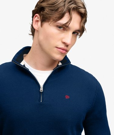 Preppy Essential Cotton Half Zip Jumper Image 4