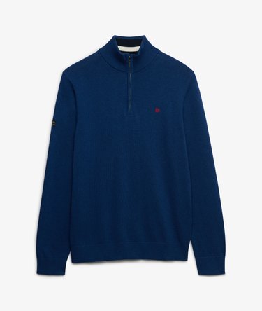 Preppy Essential Cotton Half Zip Jumper Image 7