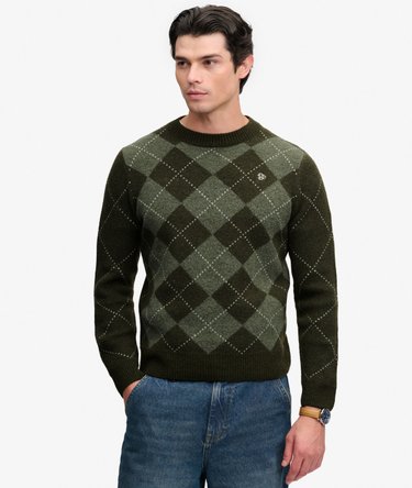 Argyle Trui Relaxed Pasvorm Image 1