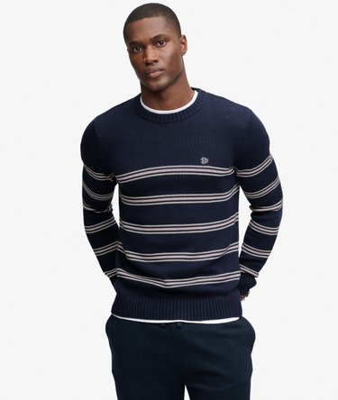 Pull Ray&eacute; en Coton Coupe Ajust&eacute;e Image 1