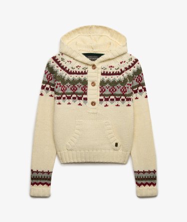 Fairisle Kapuzenpullover mit lockerer Passform Image 7