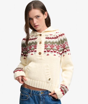 Fairisle Kapuzenpullover mit lockerer Passform Image 2