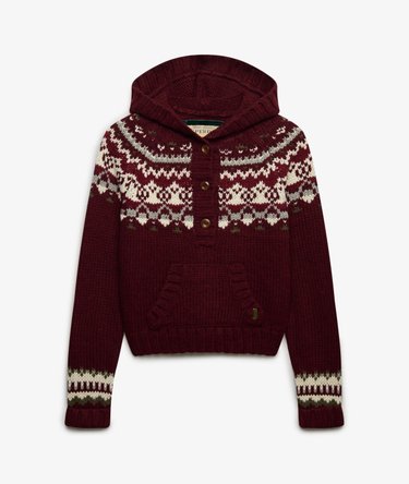 Fairisle Kapuzenpullover mit lockerer Passform Image 7