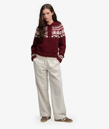 Fairisle Kapuzenpullover mit lockerer Passform Image 3