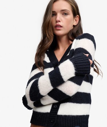 Brushed V-Neck Lightweight Cardigan Image 2