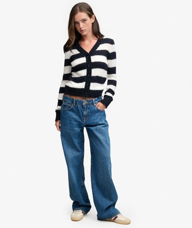 Brushed V-Neck Lightweight Cardigan Image 3