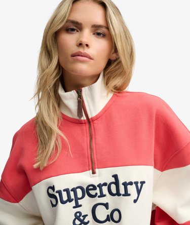 Company Logo Half Zip -collegepaita Rento Istuvuus Image 4