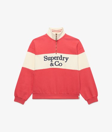 Company Logo Half Zip -collegepaita Rento Istuvuus Image 6