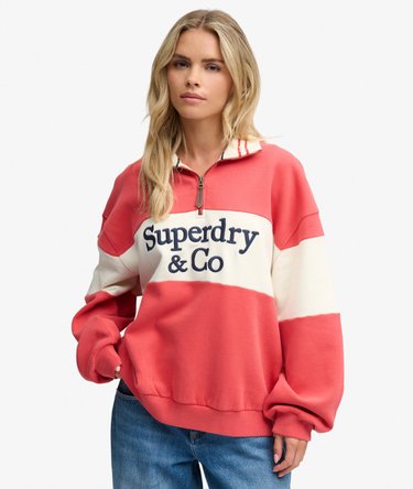 Company Logo Half Zip -collegepaita Rento Istuvuus Image 2