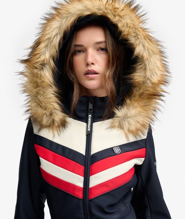 Luxe Chevron Ski Suit Slim Passform Image 4