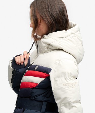 Luxe Chevron Ski Steppjacke Image 3