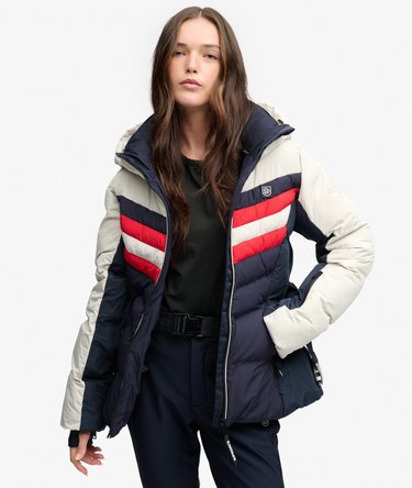Luxe Chevron Ski Steppjacke Image 2