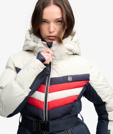 Luxe Chevron Ski Steppjacke Image 1