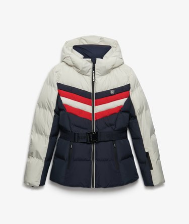 Luxe Chevron Ski Steppjacke Image 8