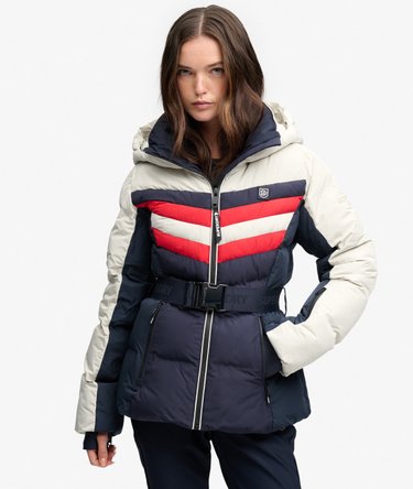 Luxe Chevron Ski Steppjacke Image 5