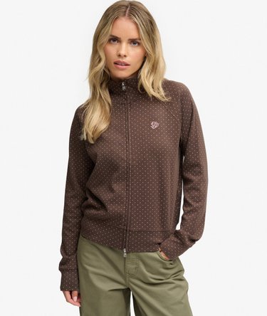 Polka Dot Track Top Relaxed Pasvorm Image 2