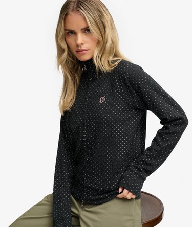 Polka Dot Track Top Relaxed Pasvorm Image 1