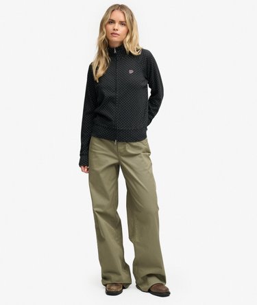 Polka Dot Track Top Relaxed Pasvorm Image 3