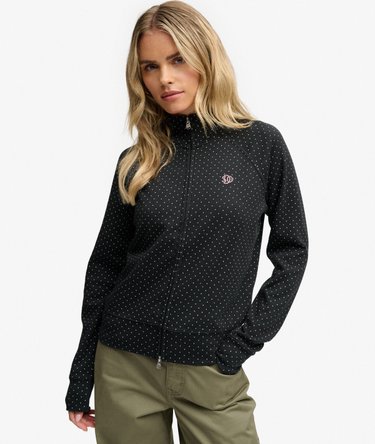 Polka Dot Track Top Relaxed Pasvorm Image 2
