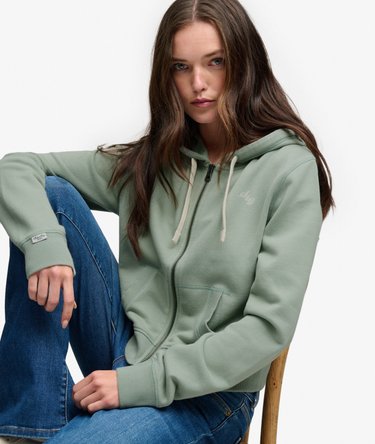 Athletic Essentials Crop Hoodie met rits Relaxed pasvorm Image 1