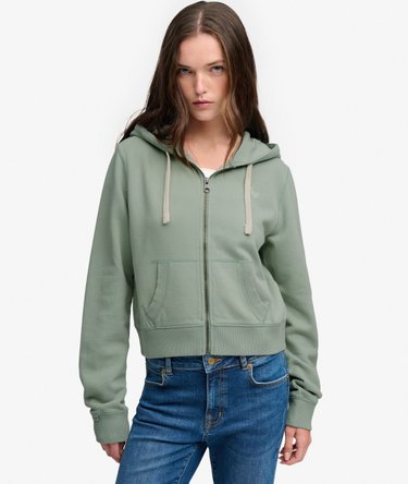 Athletic Essentials Crop Hoodie met rits Relaxed pasvorm Image 2