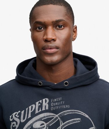 Sweat &agrave; capuche Vintage Script coupe d&eacute;contract&eacute;e Image 4