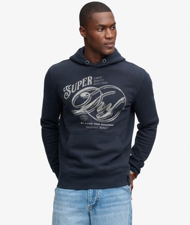 Sweat &agrave; capuche Vintage Script coupe d&eacute;contract&eacute;e Image 2
