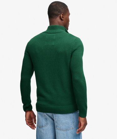 Katoenen Half Zip Trui slanke pasvorm Image 5