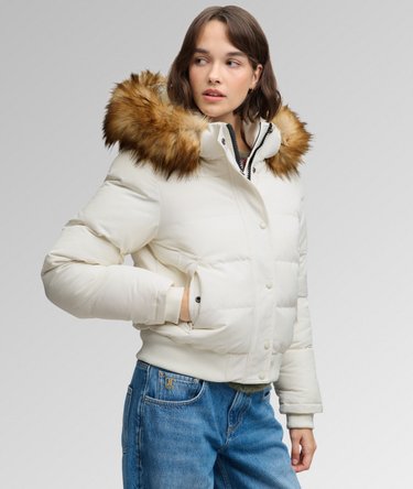 Veste Bomber Everest &agrave; Capuche Coupe Ajust&eacute;e Image 6