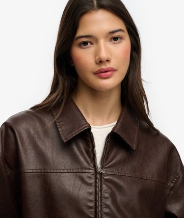 Bomber Jacket Oversize con Colletto Image 5